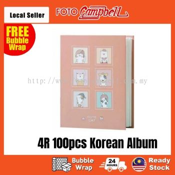 4R Album 100pcs, 4R Album Gambar (Ready Stock)Pocket Album--- pattern cat