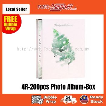 4R Album 200pcs + Box(Ready Stock)--- leather fern