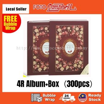 4R Album (300pcs), Photo Album, Album Gambar Ready Stock--- brown design