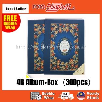4R Album (300pcs), Photo Album, Album Gambar Ready Stock--- blue design