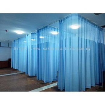 Hospital curtain track system
