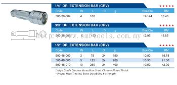 DR.EXTENSION BAR (CRV) 1/4"&3/8"&1/2"