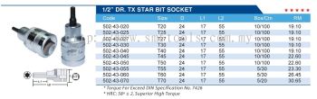 1/2" DR. TX STAR BIT SOCKET 