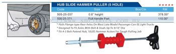 HUB SLIDE HAMMER PULLER (5 HOLES)