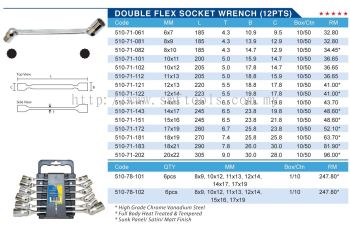 DOUBLE FLEX SOCKET WRENCH (12 PTS)