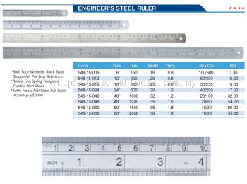 ENGINEER'S STEEL RULER