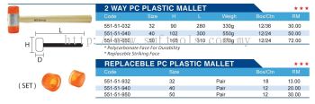2 WAY PC PLASTIC MALLET