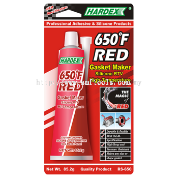 HARDEX 650F RED RTV SILICONE GASKET MAKER RS 650