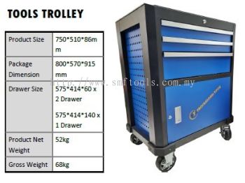 4 DRAWER TOOLS TROLLEY WITHOUT TOOLS (SOLO)