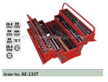 132PCS TOOL BOX SET WITH 3 LAYER TOOLBOX AE-132T
