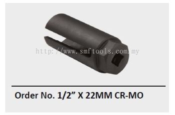 1/" x 22MM UNIVERSAL OXYGEN SENSOR SOCKET (CR-MO)