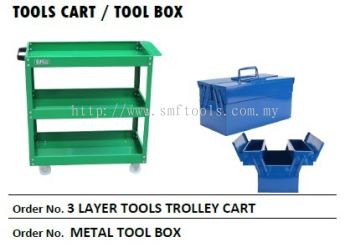 3 TIER TOOLS TROLLEY CART / 3 TIER METAL TOOL BOX
