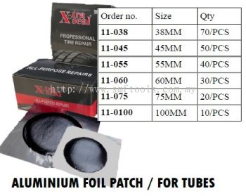 XTRASEAL ALUMINIUM FOIL PATCH FOR TUBES