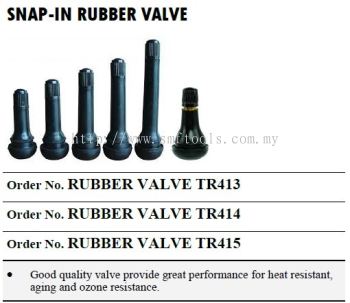 TIRE SNAP IN RUBBER VALVE