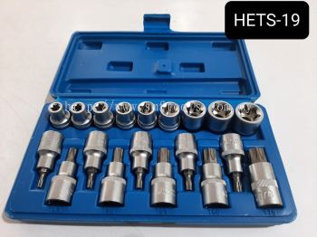 19PCS 'E' SOCKET &TORX SOCKET SET (CRV)