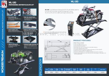 WONDER (TAIWAN) WL-150 PROFESSIONAL MOTORCYCLE & ATV LIFT