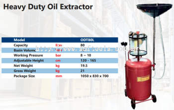 XFIVE (X5) HEAVY DUTY 80L PNEUMATIC OIL EXTRACTOR (WITH 10L VIEW GLASS)