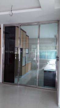 Stainless Steel Door With Tempered Glass