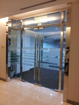 Stainless Steel Door With Tempered Glass