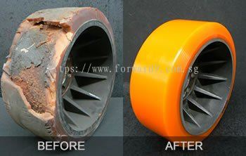 Polyurethane PU Wheel Recoating & Rebonding