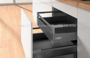 Internal Pot-and-Pan Drawer 100 with Railing, Height 144mm