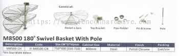 180掳 Swivel Basket Without Pole