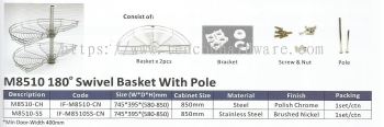 180掳 Swivel Basket Without Pole