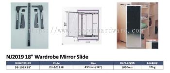 18 Inches Wardrobe Mirror Slide