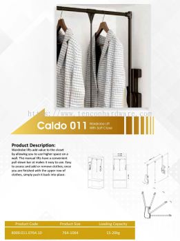 CALDO 011 WARDROBE LIFT WITH SOFT CLOSE