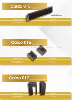 CALDO 015, 016, 017HANGING ROD, BRACKET