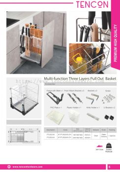 Multi-function Three Layers Pull Out Basket