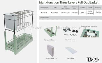 Multi-Function Three Layers Pull Out Basket (PTJ-014)