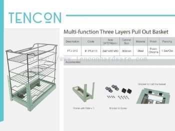 Multi-Function Three Layers Pull Out Basket (PTJ-013)