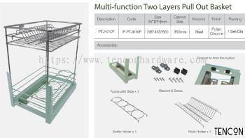 Multi-Function Two Layers Pull Out Basket (PTJ-010F)