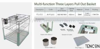 Multi-Function Three Layers Pull Out Basket (PTJ-012)