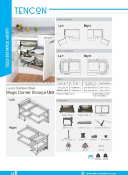 Magic Corner Storage Unit (LM900SS Left ,Right)