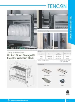 Up And Down Storage Kit Elevator With Dish Rack (QD60 , QD80)