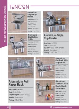 Kitchen Aluminium Railing System (LK-001 - LK-009)