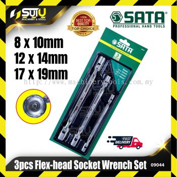 SATA 09044 3pcs Double Flex Head Socket Set (Metric)