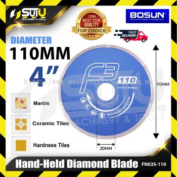 BOSUN FN03S  / FN03S F3 / B04FN03S (6027) -110 4" Hand-Held Diamond Blade