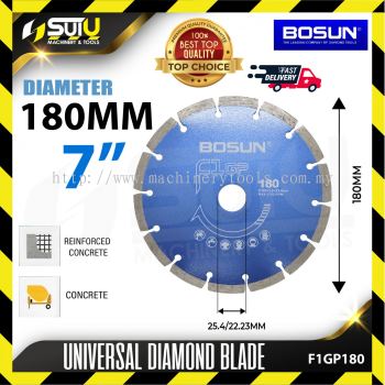 BOSUN F1GP180 / F1GP-180 1PCS 7" Universal Diamond Blade
