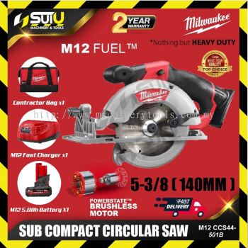 MILWAUKEE M12CCS44-501B Fuel Compact Circular Saw 4.0Ah x1 | 140mm