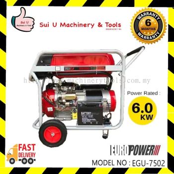 EUROX / EUROPOWER EGU7502 Gasoline Generator 6KW