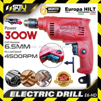 EUROPA HILT E6-HD / E6HD 6.5MM Electric Drill 300W