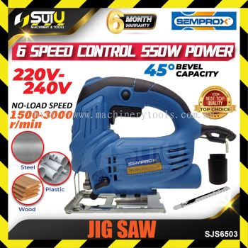 SEMPROX SJS6503 65MM 6 Speeds Jig Saw 550W 3000RPM