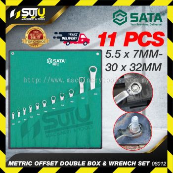 SATA 08012 11 PCS Metric Offset Double Box End Wrench Set