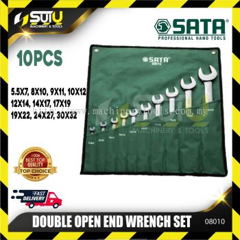 SATA 08010 10 PCS Metric Double Open End Wrench Set