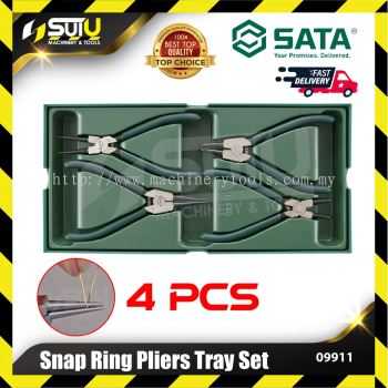 SATA 09911 4PCS Snap Ring Pliers Tray Set