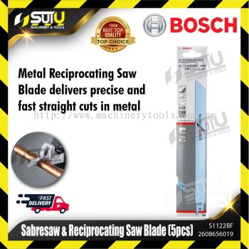 BOSCH 2608656019 (S1122BF) 5PCS Sabresaw & Reciprocating Saw Blade (Flexible for Metal)