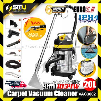 EUROX VAC3002 20L Heavy Duty 3 In 1 Carpet Multi-functional Vacuum Cleaner 230bar